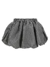 Ganni Vichy Pattern Balloon Miniskirt In Multi
