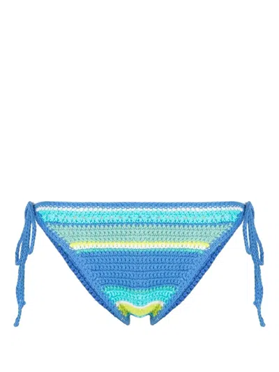 Ganni Blue Crochet String Bikini Briefs