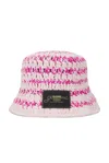 Ganni Crochet Bucket Hat In Multi