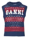 Ganni Multicolor Blue Striped Vest