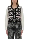 Ganni Women Crochet Knit Vest