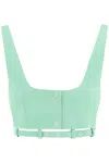 Ganni Synthetic Fibers T-shirt In Peapod (green)