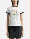 Ganni Women White Crewneck T-shirt With Maxi Logo On The Front In Cotton Jersey Woman In White
