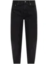 Ganni Cropped-leg Jeans In Black
