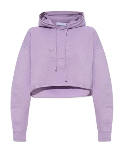 GANNI GANNI DRAWSTRING CROPPED HOODIE