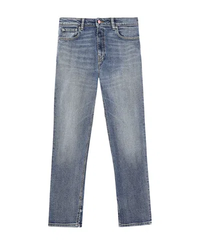 Ganni Cropped Skinny Jeans In Gray