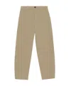 Ganni Cropped Tailored Trousers In Nude