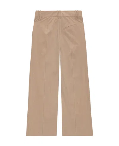 GANNI BEIGE DRAPEY MELANGE CROPPED TROUSERS