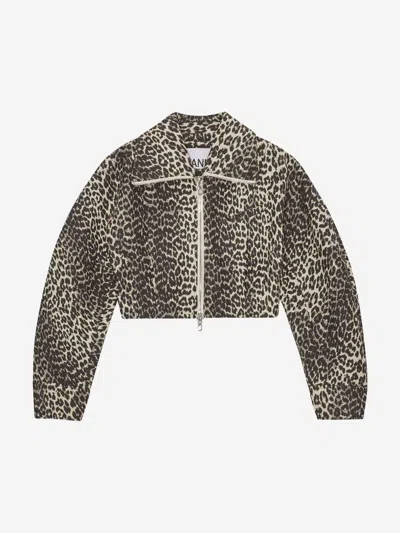 GANNI GANNI CROPPED ZIPPER JACKET