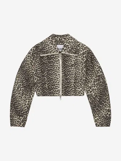 GANNI GANNI CROPPED ZIPPER JACKET