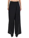 Ganni Cross-over Pants In Black
