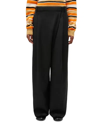 Ganni Cross Over Trousers In Black