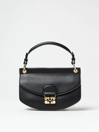 Ganni Mini Apo-g Top-handle Bag In Black