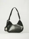 Ganni Bou Medium Bag In Grey Leather Blend In Green