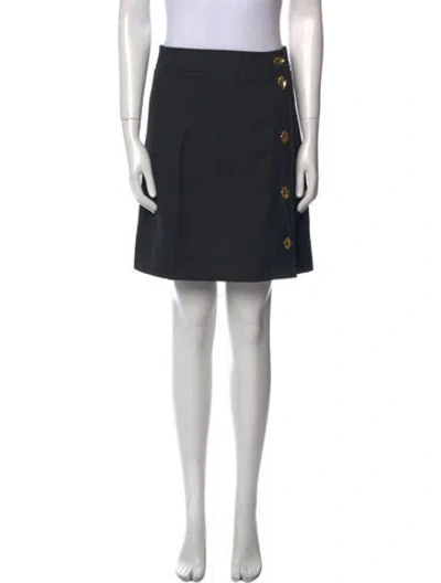 Pre-owned Ganni Crystal Embellishments Mini Skirt In Black