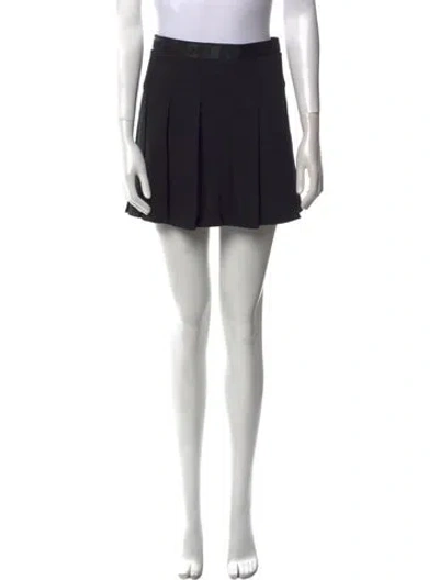 Pre-owned Ganni Crystal Embellishments Mini Skirt In Black