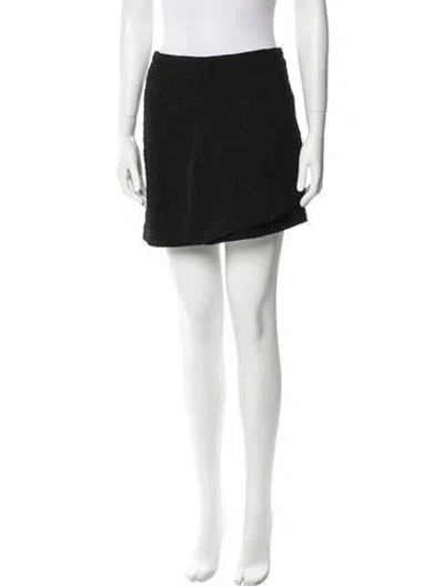 Pre-owned Ganni Crystal Embellishments Mini Skirt In Black