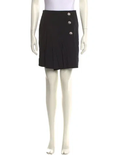 Pre-owned Ganni Crystal Embellishments Mini Skirt In Black