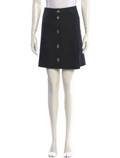 Pre-owned Ganni Crystal Embellishments Mini Skirt In Black