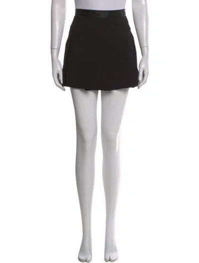 Pre-owned Ganni Crystal Embellishments Mini Skirt In Black