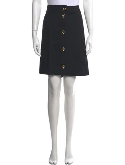 Pre-owned Ganni Crystal Embellishments Mini Skirt In Black