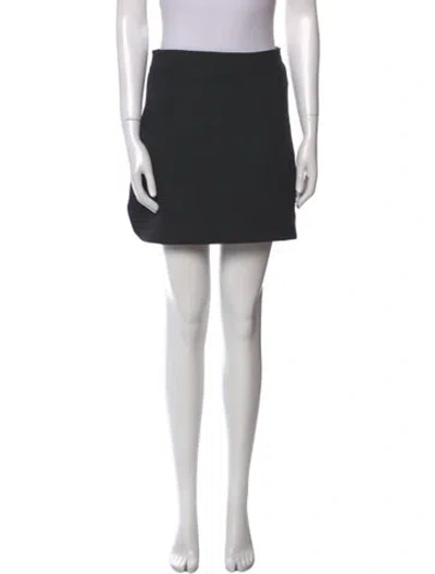 Pre-owned Ganni Crystal Embellishments Mini Skirt In Gray