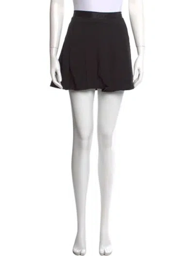 Pre-owned Ganni Crystal Embellishments Mini Skirt W/ Tags In Black