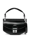 Ganni Curved Leather Cross Body Bag In Black
