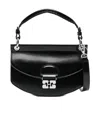 Ganni Curved Leather Cross Body Bag In Black
