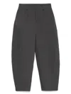 Ganni Curved Trousers In Brown