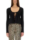 Ganni Beaded Alpaca And Wool-blend Cardigan In Black