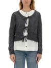 Ganni Tie String Top In Grey