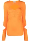 GANNI GANNI CUT OUT CREWNECK SWEATER