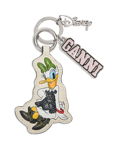 Ganni Daisy Duck Keyring In White