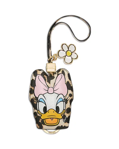 Ganni Daisy Duck Leopard Print Key Bell In Multi