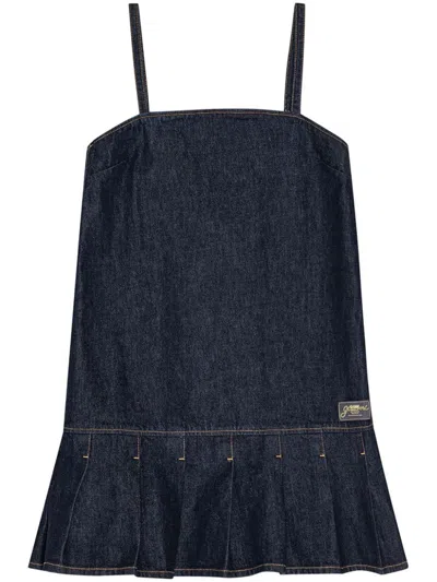 GANNI DARK BLUE DENIM MINI DRESS