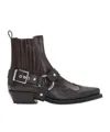 Ganni Chelsea Western Boots In Black