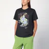 Ganni Women Rose Organic Cotton T-shirt In Black