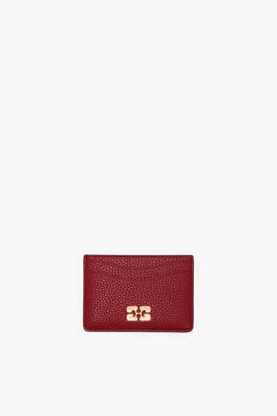 Ganni Dark Red Bou Card Holder