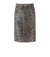 Ganni Denim Animalier Skirt