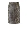 Ganni Denim Animalier Skirt