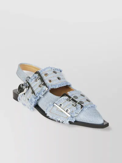 Ganni Denim Ballerina Charms And Buckles