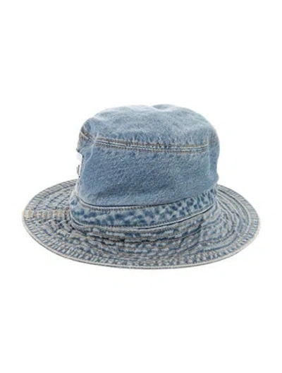 Pre-owned Ganni Denim Bucket Hat In Blue