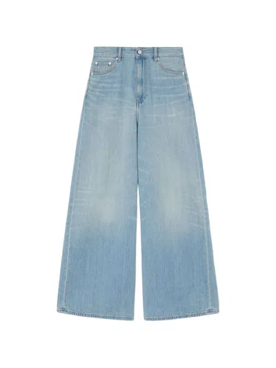 Ganni Denim Cotton Jeans In Blue