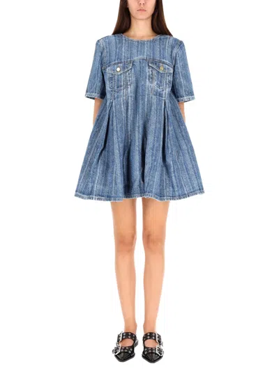 Ganni Denim Dress In Blue