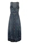Ganni Denim Dress In Blue