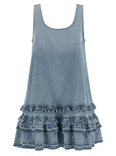 Ganni Denim Dress In Light Blue
