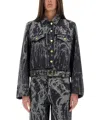 Ganni Washed Denim Belted Jacket