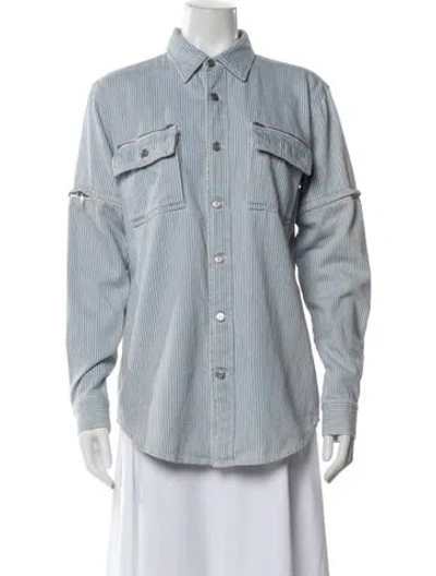 Pre-owned Ganni Denim Jacket In Blue
