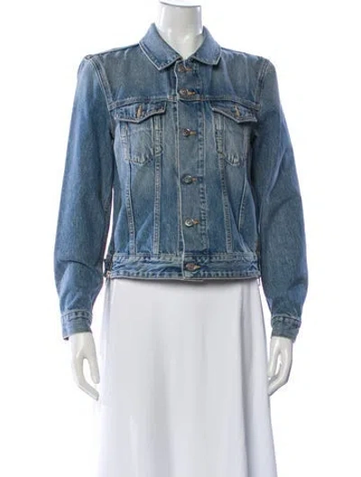 Pre-owned Ganni Denim Jacket In Blue